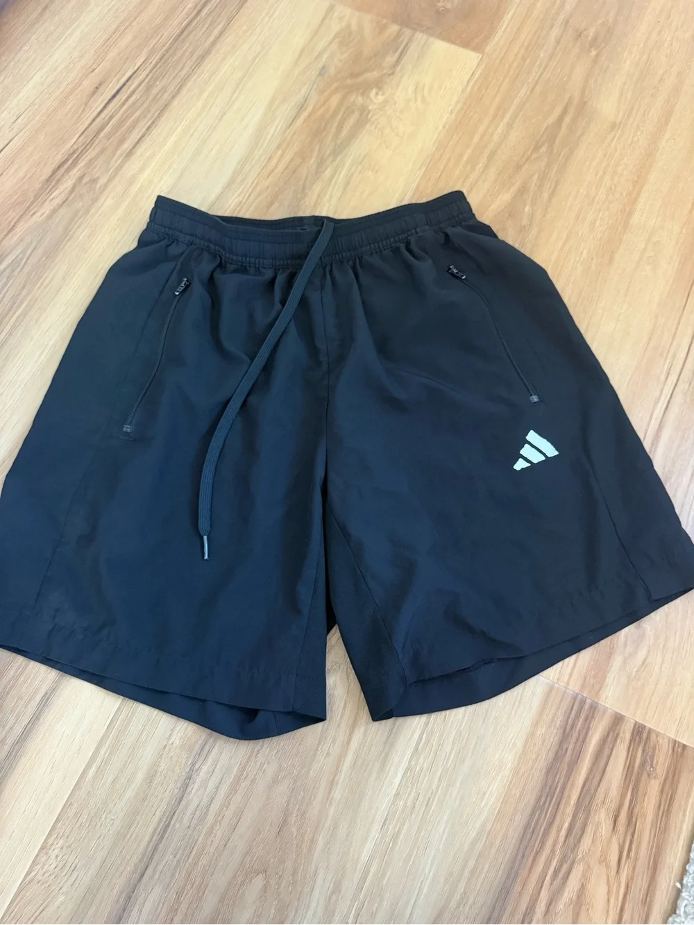 adidas Black Men's Athletic Training Shorts with Logo